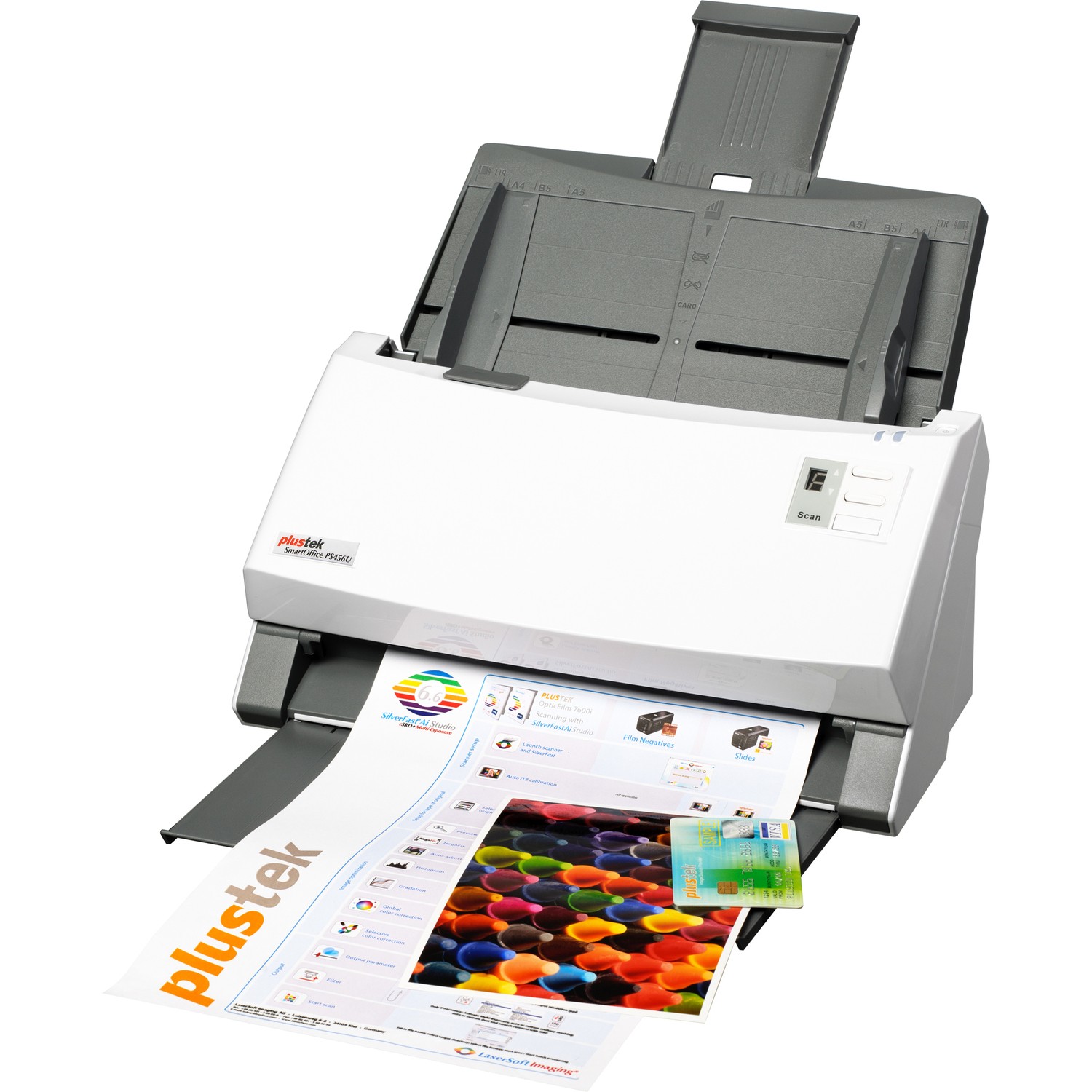 Plustek SmartOffice PS456U 80PPM Document Scanner