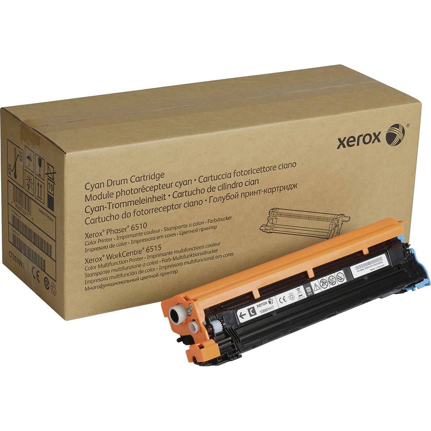 Xerox Cyan Drum Cartridge For Phaser 6510 / WorkCentre 6515, 48K Pages