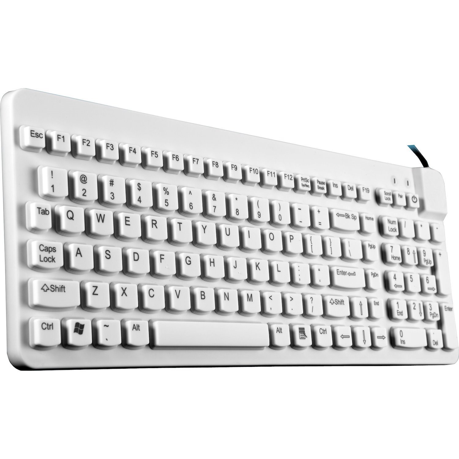 Man & Machine Really Cool LP Keyboard - Cable Connectivity - USB Interface - White