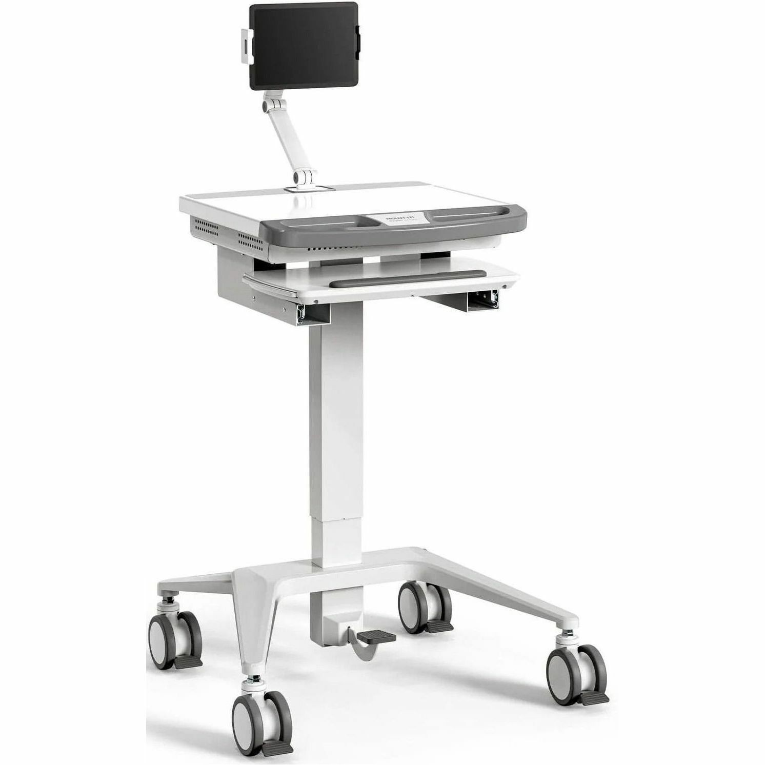 Mount-It! MedHub Mobile Workstation with Tablet Arm