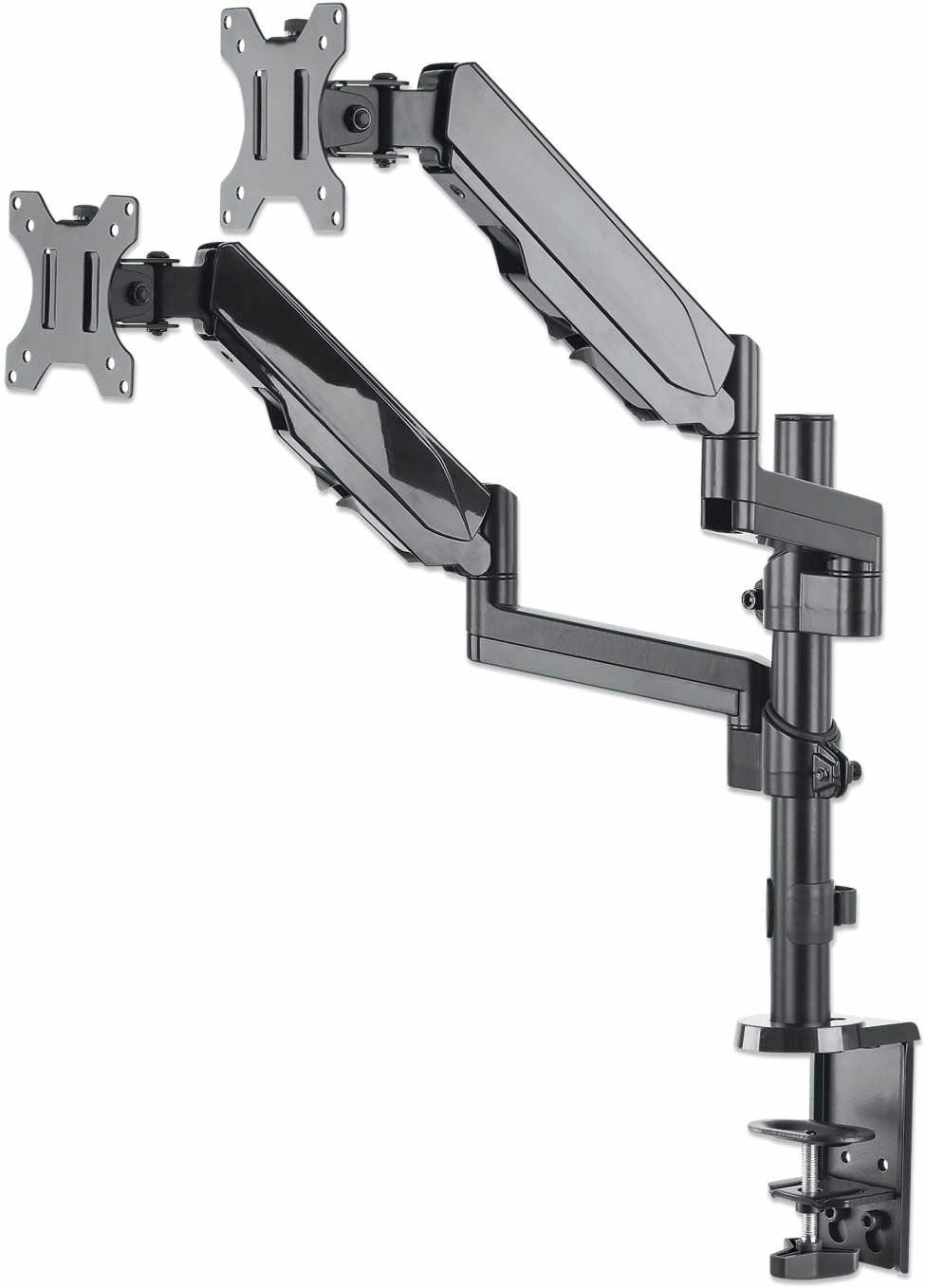 Manhattan Universal Gas Spring Dual Monitor Mount For 17"-32" Displays