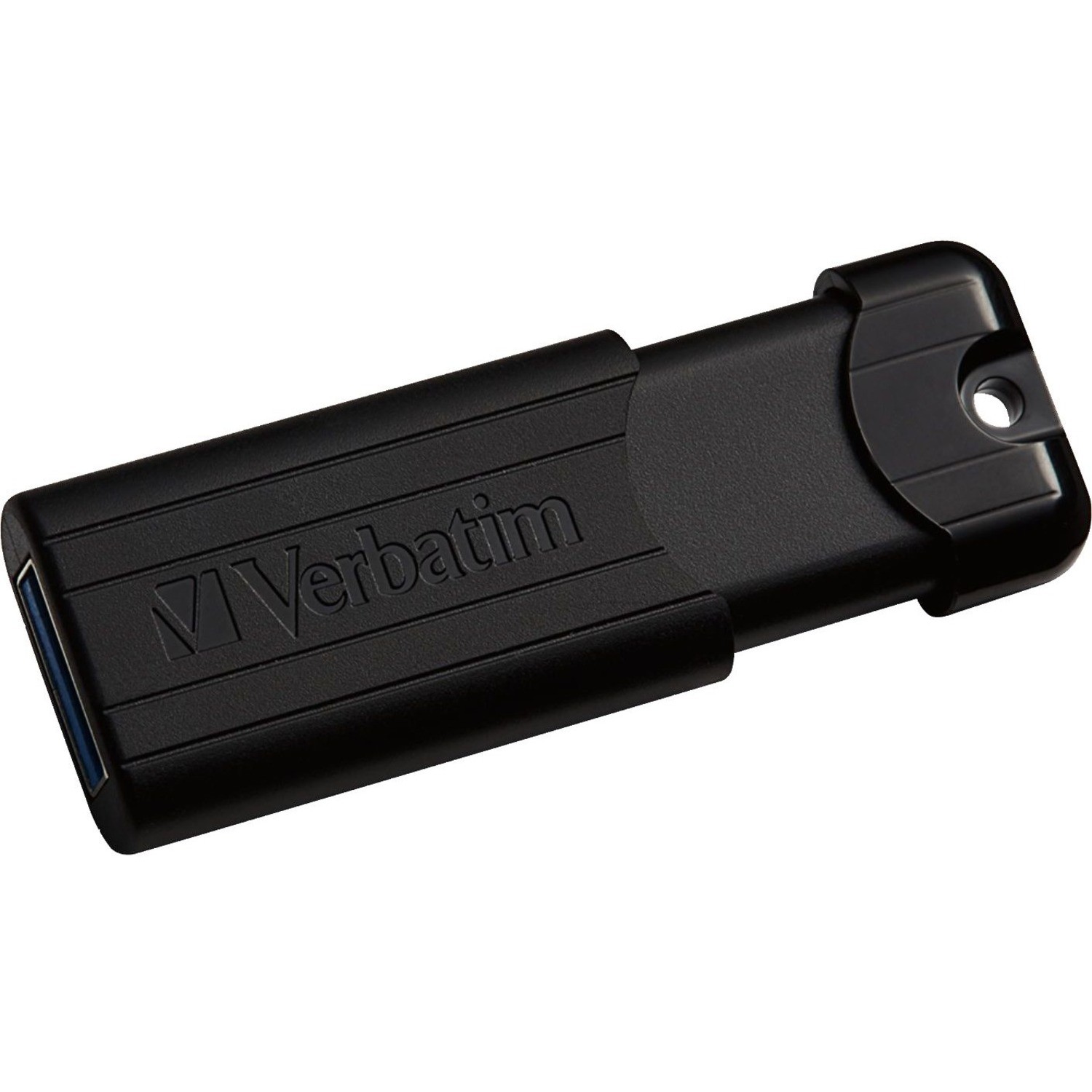 64GB PinStripe USB 3.2 Gen 1 Flash Drive - Black
