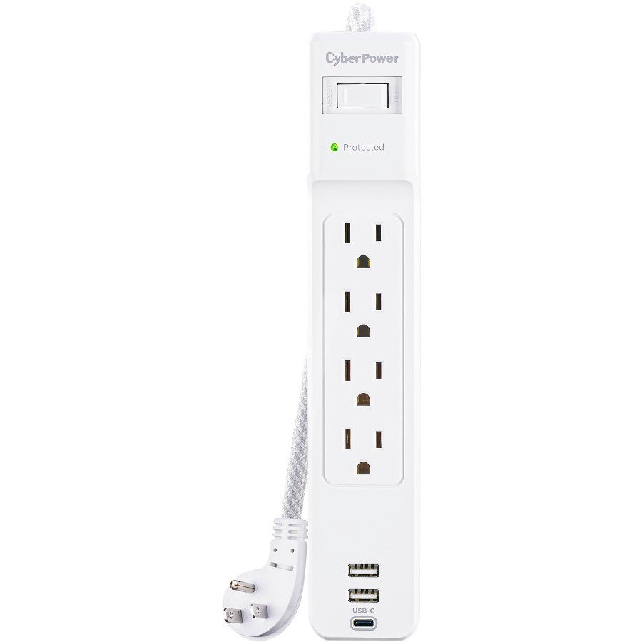CyberPower P405UC Home Office 4 - Outlet Surge Protector with 1500 J Surge Suppression