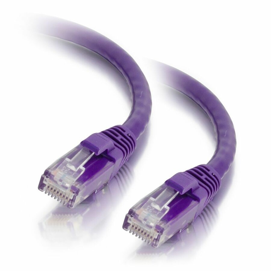 Quiktron Q-Series Patch Cords, CAT5E, Booted, Purple, 5 FT