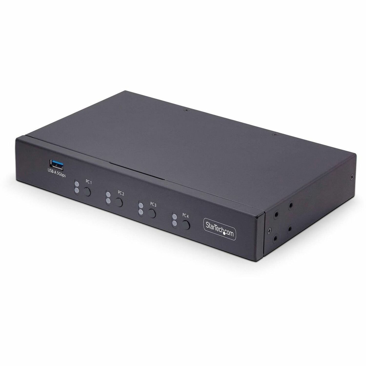 StarTech.com 4-Port KM Switch w/ Mouse Switching, USB 3.0 Keyboard/Mouse Switcher for 4 Computers, 3.5mm and USB Audio, TAA Compliant