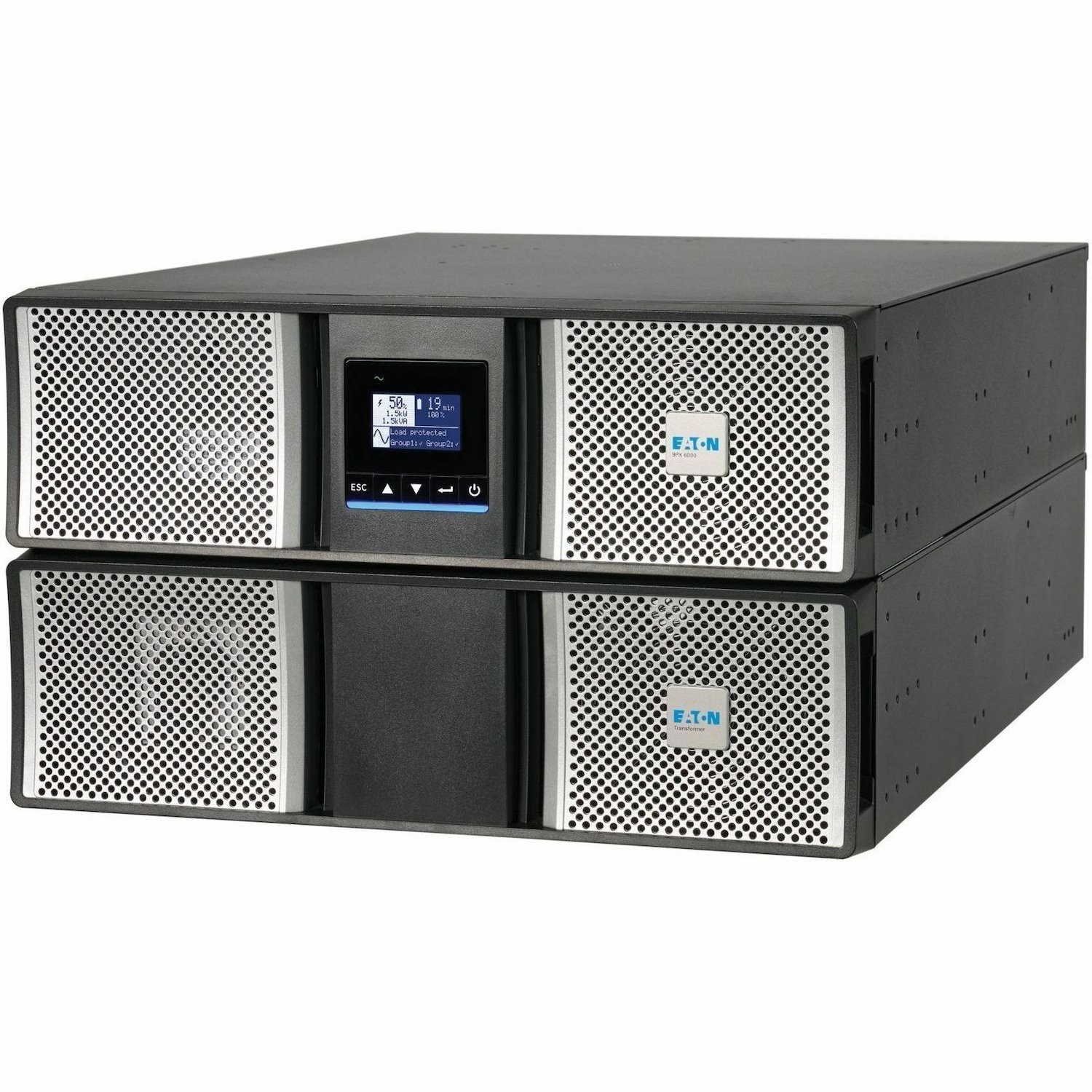 Eaton 9PX G2 3000VA 3000W 208/120V Online Double-Conversion UPS - L6-30P Input, 6x 5-20R, 1x L6-30R, 1x L14-30R, Cybersecure Network Card, Extended Run, 6U Rack/Tower