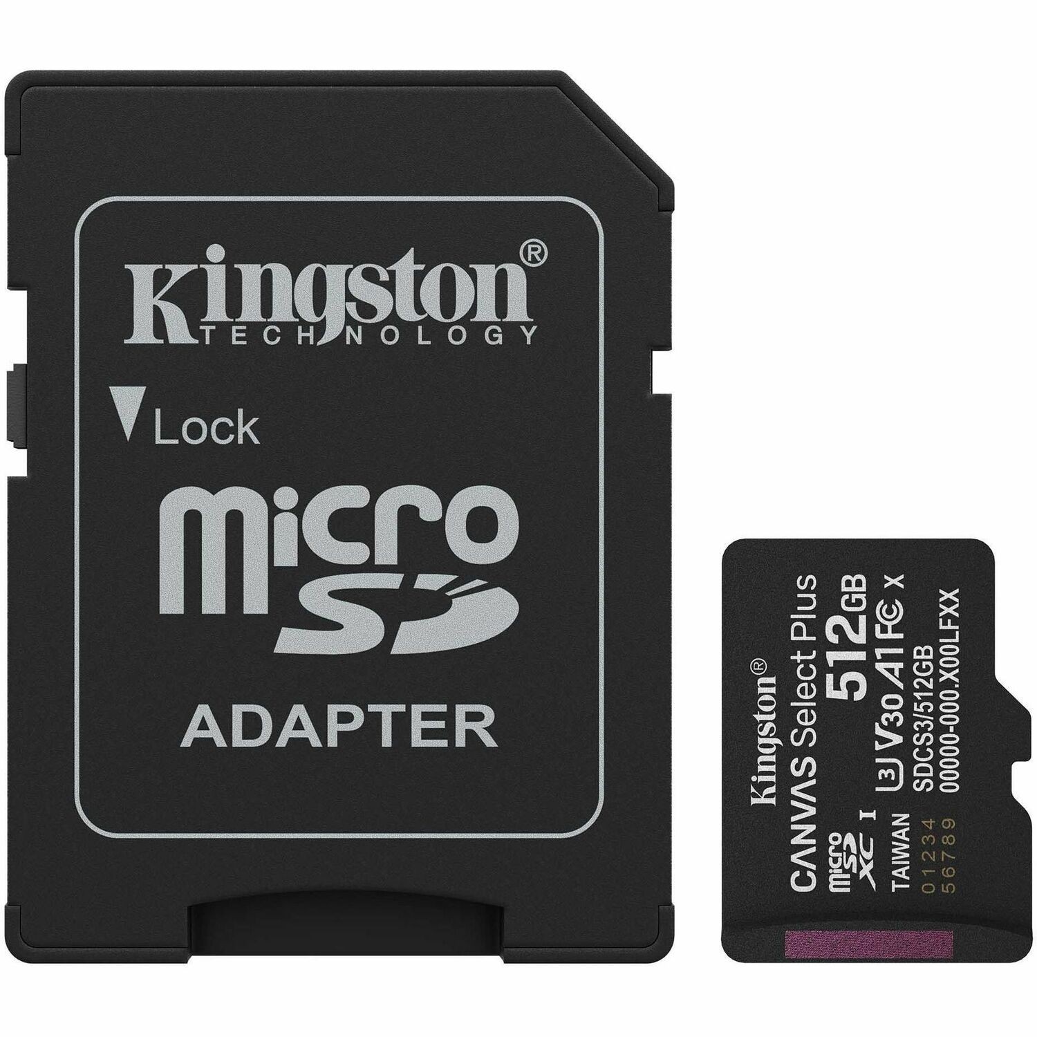 Kingston Canvas Select Plus 512 GB Class 10/UHS-I (U3) V30 microSDXC - 1