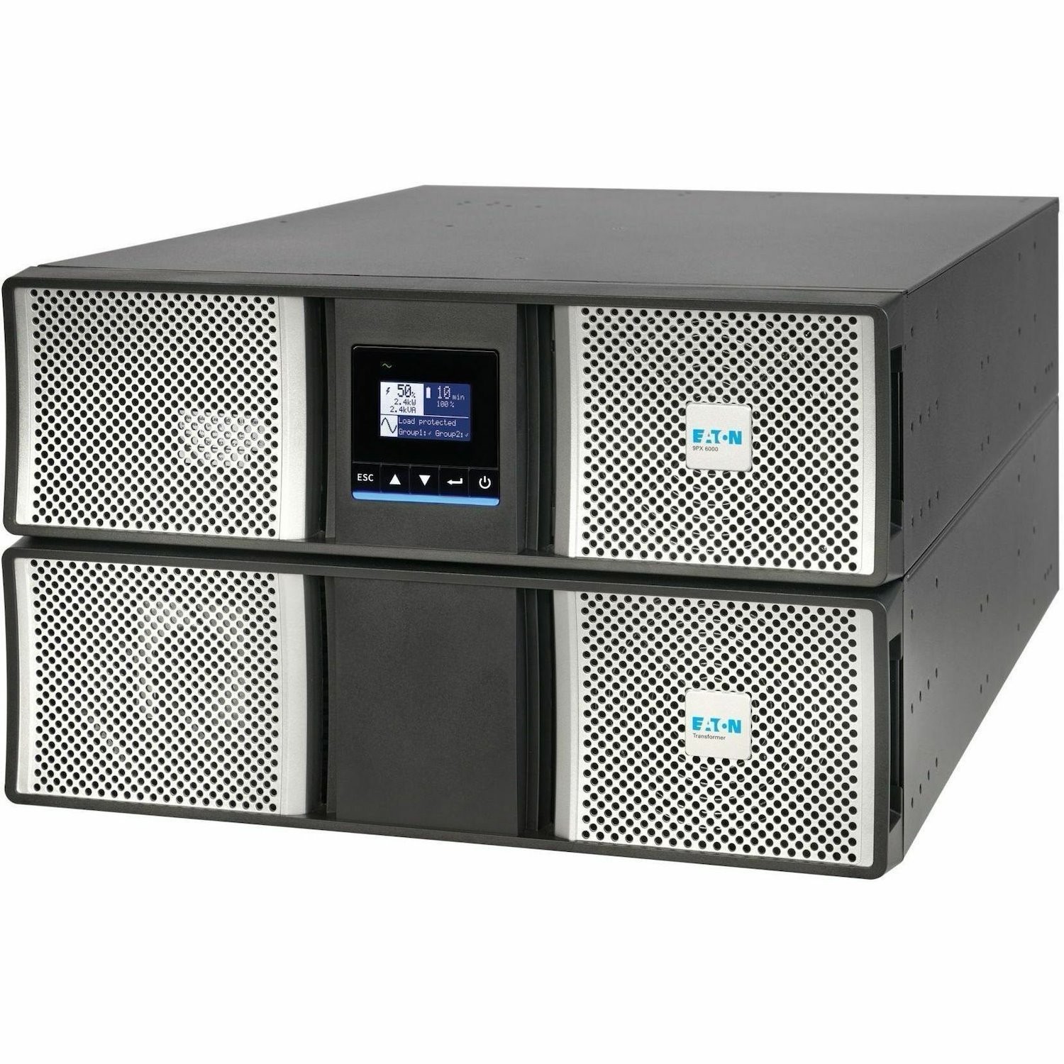 Eaton 9PX G2 6000VA 6000W 208/120V Online Double-Conversion UPS - Hardwired Input/Output, Cybersecure Network Card, Extended Run, 6U Rack/Tower