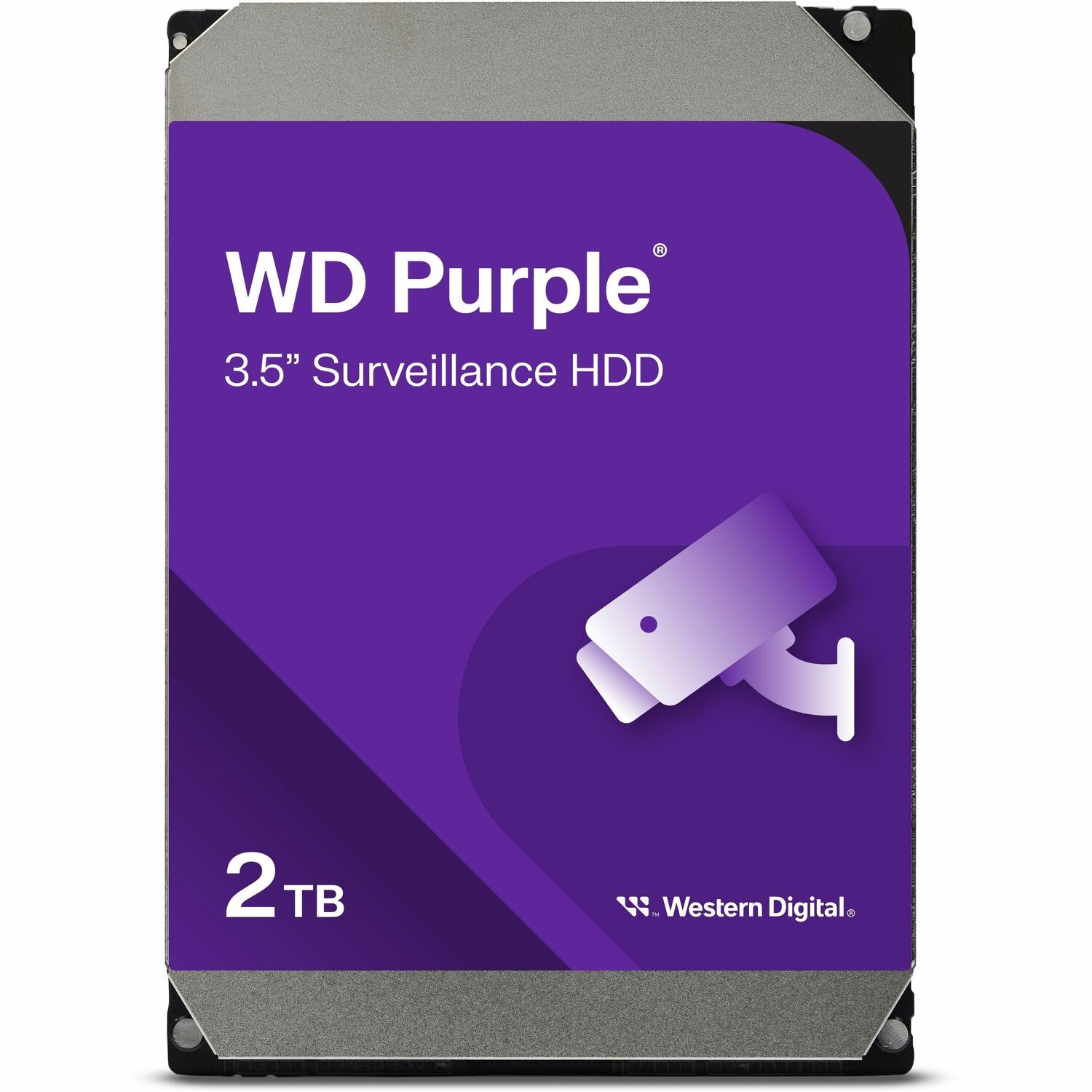 Western Digital WD 2TB Purple 3.5" Hard Drive, Sata Iii, 5400RPM, 256MB Cache, Surveillance Storage, Up To 64 Cameras, 3Y