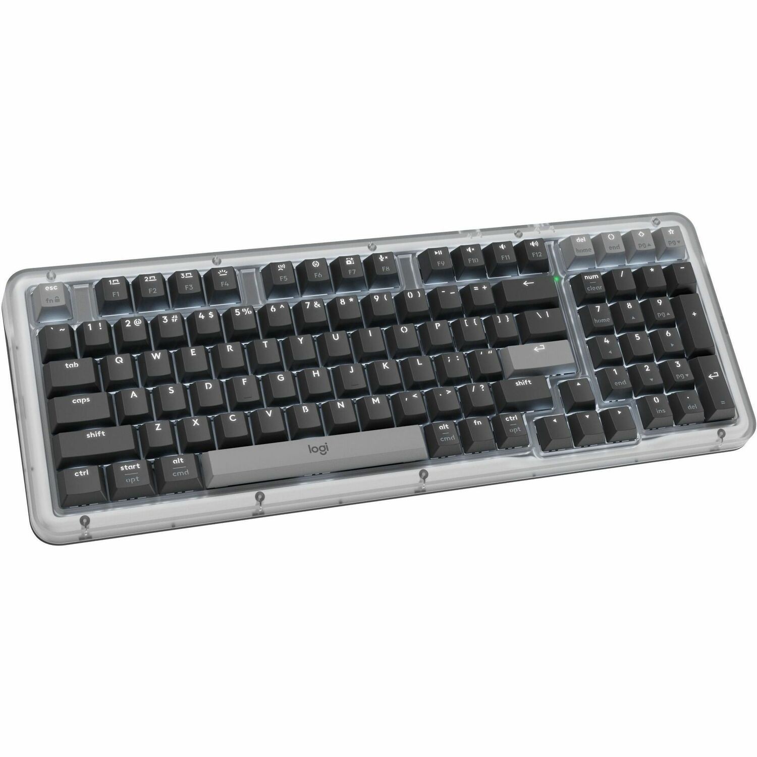 Logitech Alto Keys K98M Wireless Mechanical Keyboard, Customizable Keyboard with Vibration Absorbing Gasket, Backlit Keys, Graphite