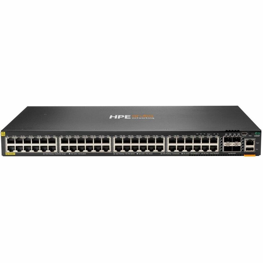 Aruba Networking 6300F 48p 10M/100M/1G Class4 PoE 4p SFP56 50G TAA Switch