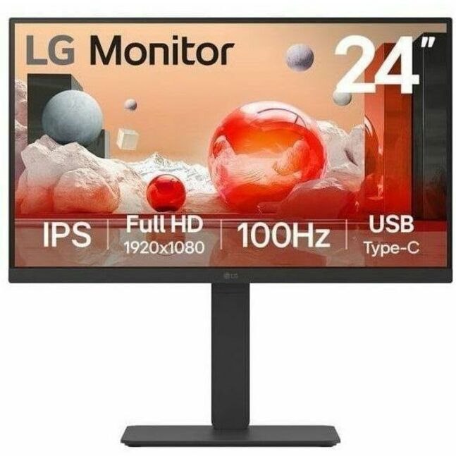 LG 24BA650-B 24" Class Full HD LCD Monitor - 16:9 - Matte Black