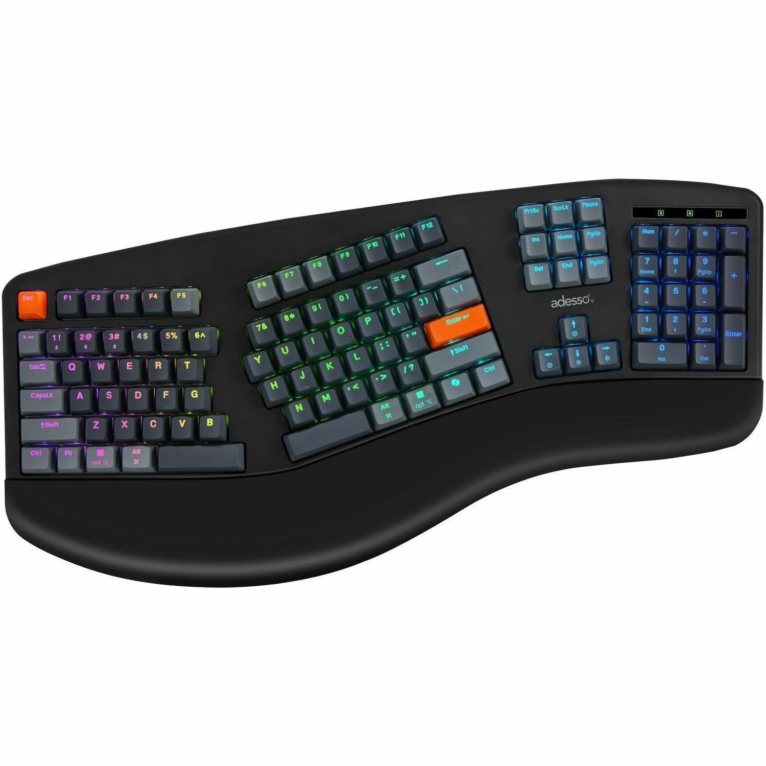 Adesso Easy Touch 1500 Ergonomic Mechanical Keyboard with Cherry MX Red Switch