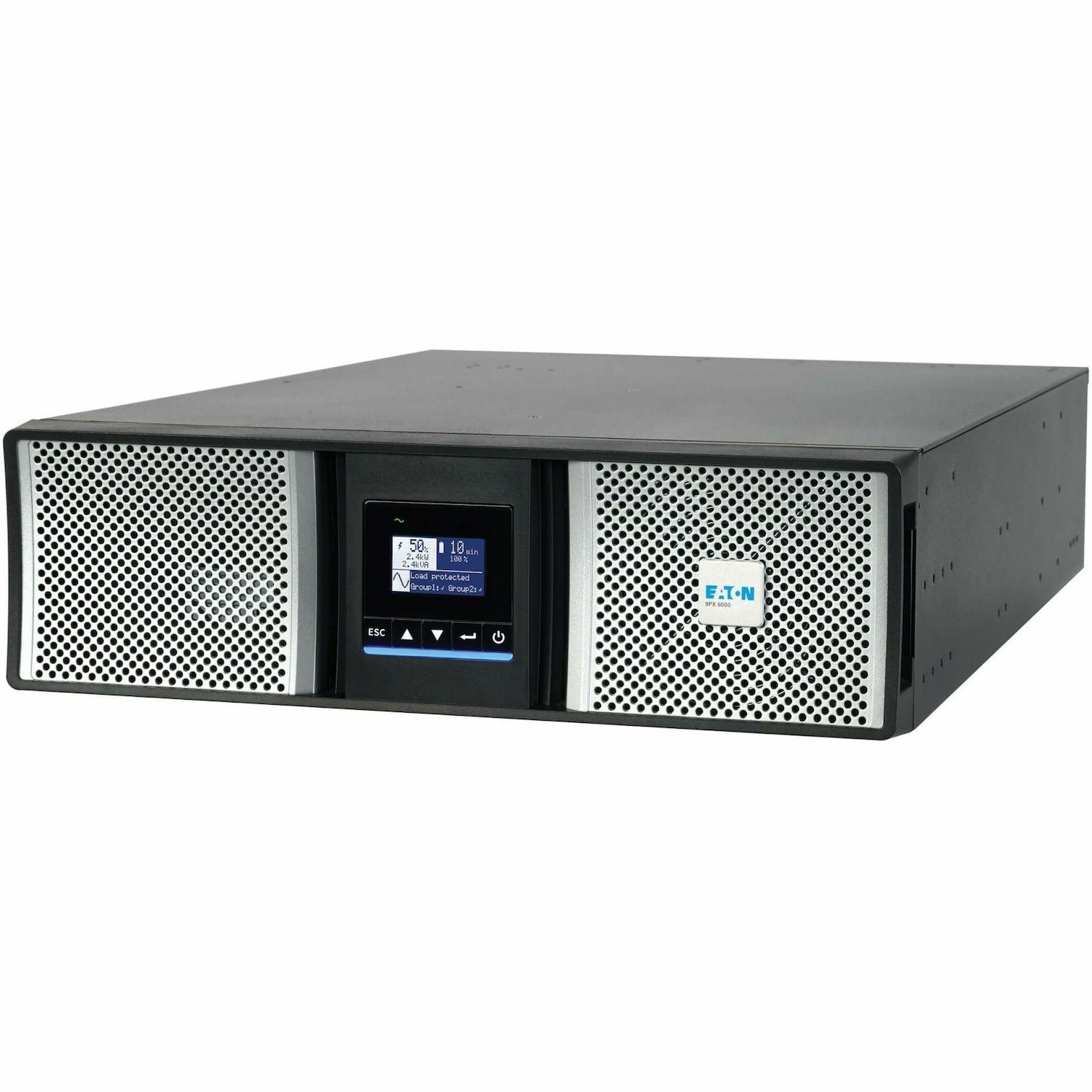 Eaton 9PX G2 5000VA 5000W 208V Online Double-Conversion UPS - L6-30P or Hardwired Input, 2 L6-20R, 2 L6-30R, Hardwired Output, Cybersecure Network Card, Extended Run, 3U Rack/Tower