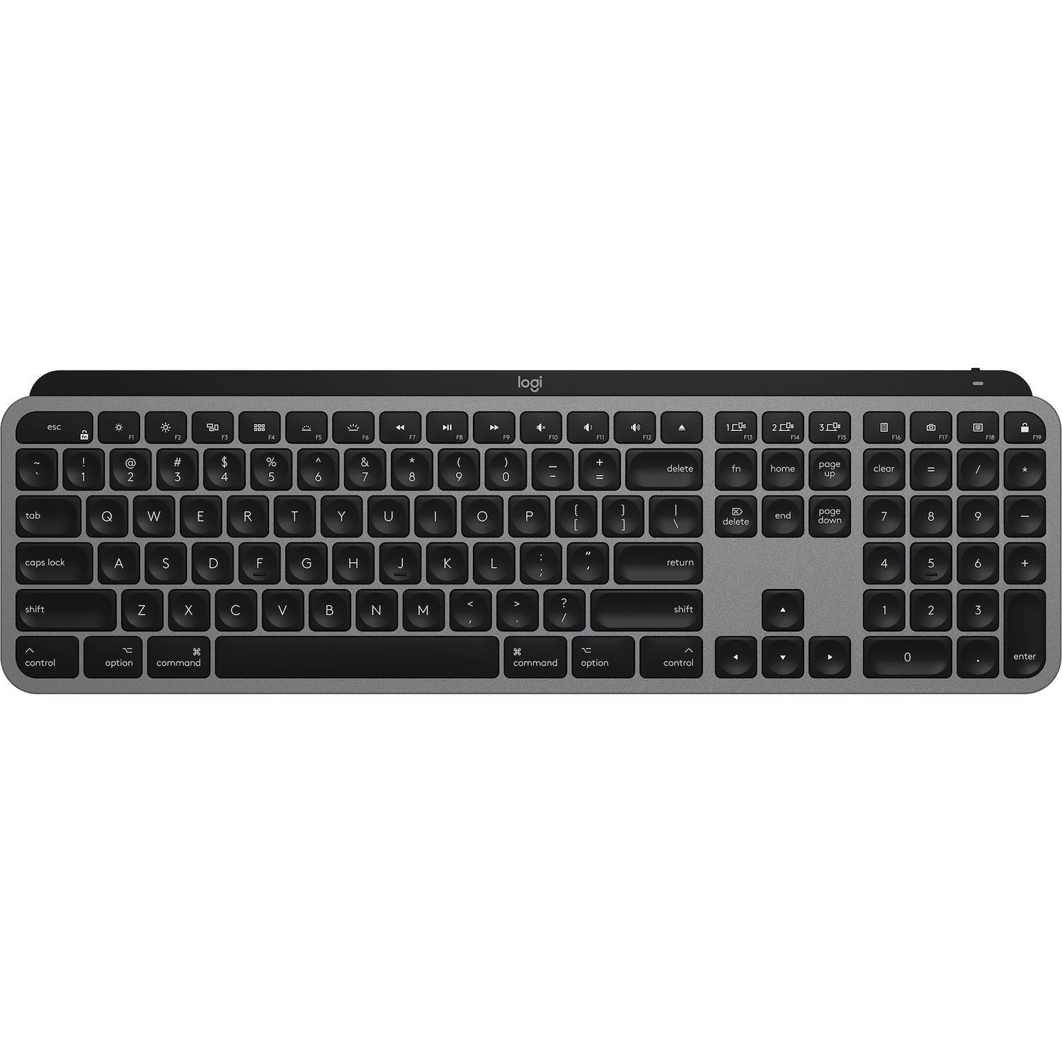 Logitech MX Keys for Mac Keyboard - Wireless Connectivity - Space Gray