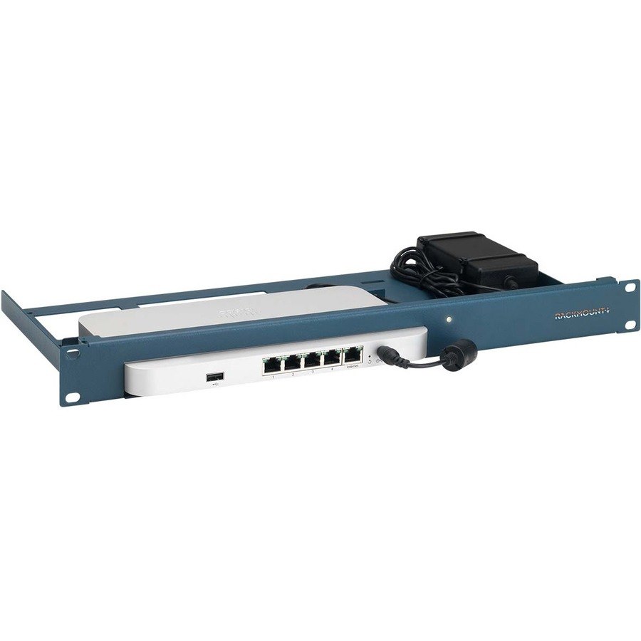 RACKMOUNT.IT RM-CI-T4 1U Rack-mountable Rack Shelf for Firewall - 482.60 mm Rack Width - Jet Black