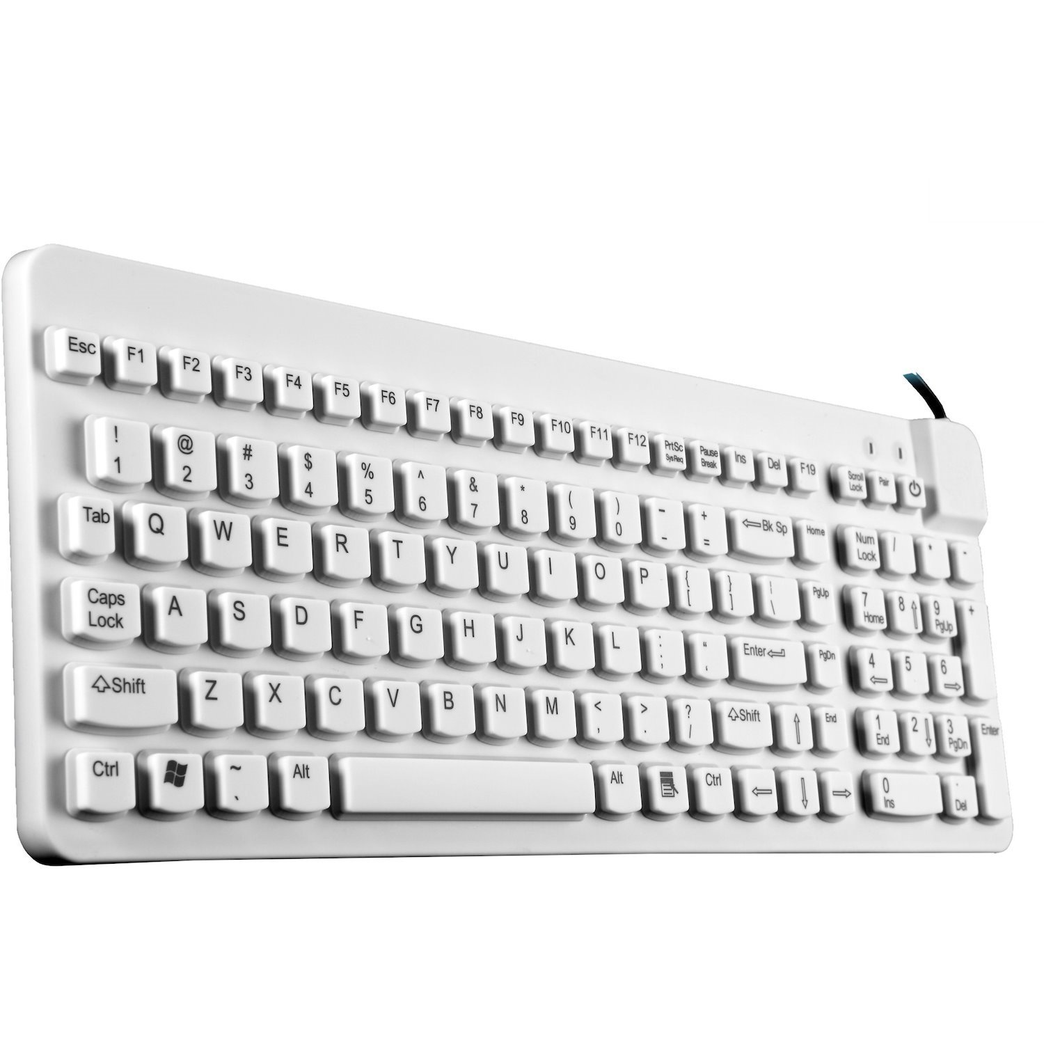 Man & Machine Really Cool LP Keyboard - Cable Connectivity - USB Interface - White