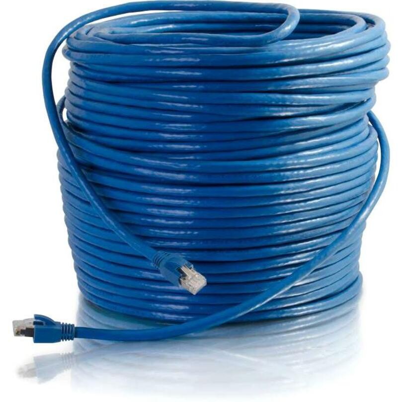 Cables To Go C2G Cat6 Snagless Solid Shielded Network Patch Cable - Blue, 200FT