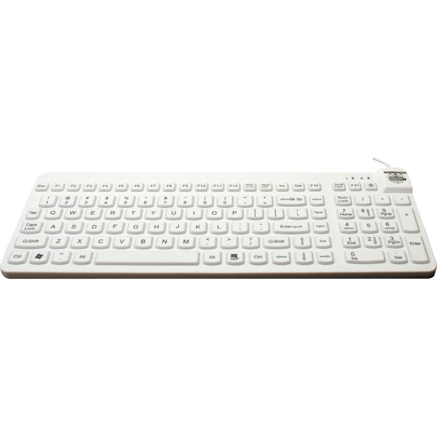 Man & Machine Really Cool Keyboard - Cable Connectivity - USB Interface - White