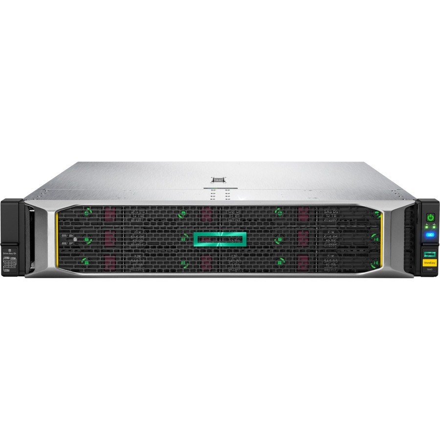 HPE StoreEasy 1660 28 x Total Bays SAN/NAS Storage System - Intel Xeon Silver 4208 Octa-core (8 Core) 2.10 GHz - 32 GB RAM - 2U Rack-mountable