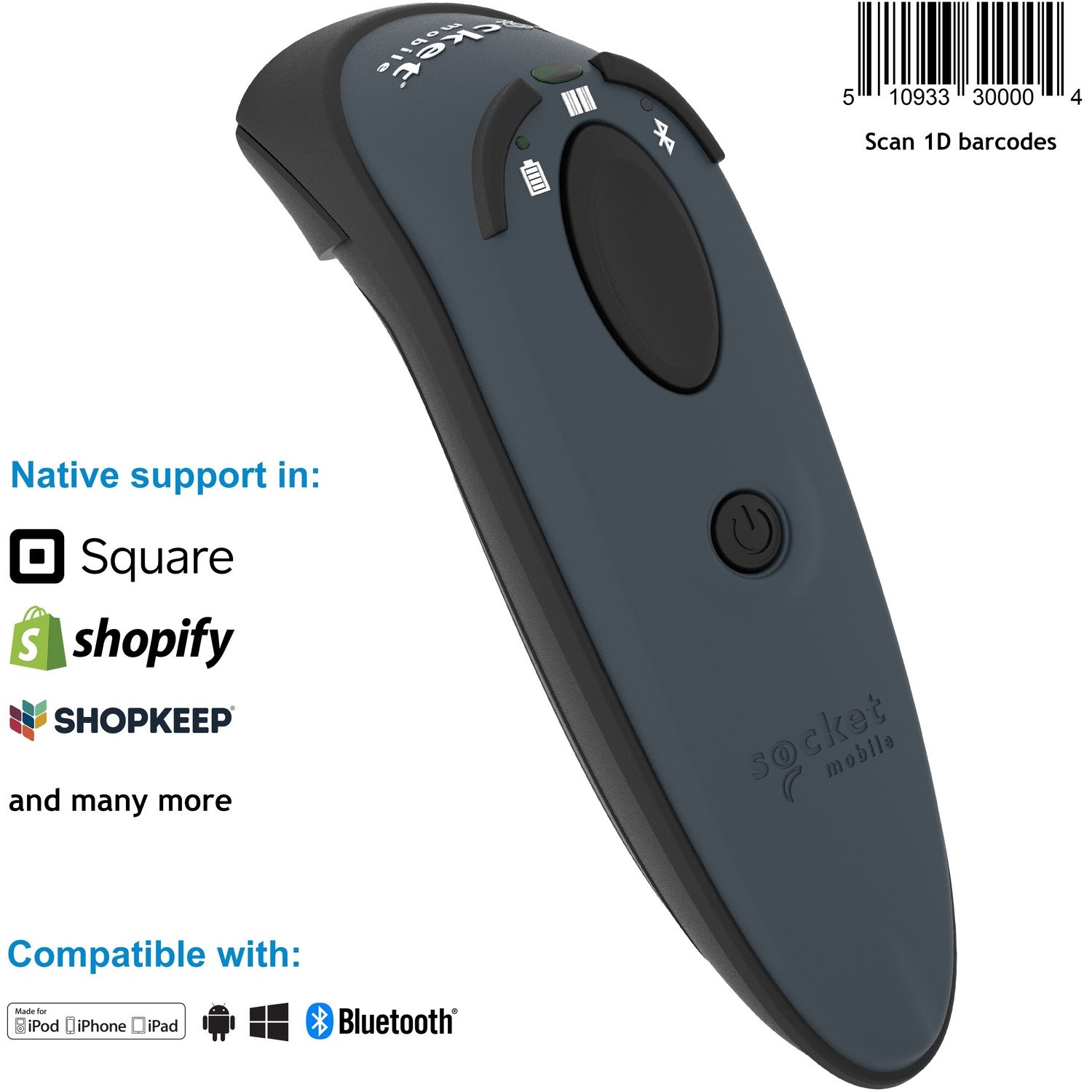 Socket Mobile DuraScan D730 Handheld Barcode Scanner - Wireless Connectivity