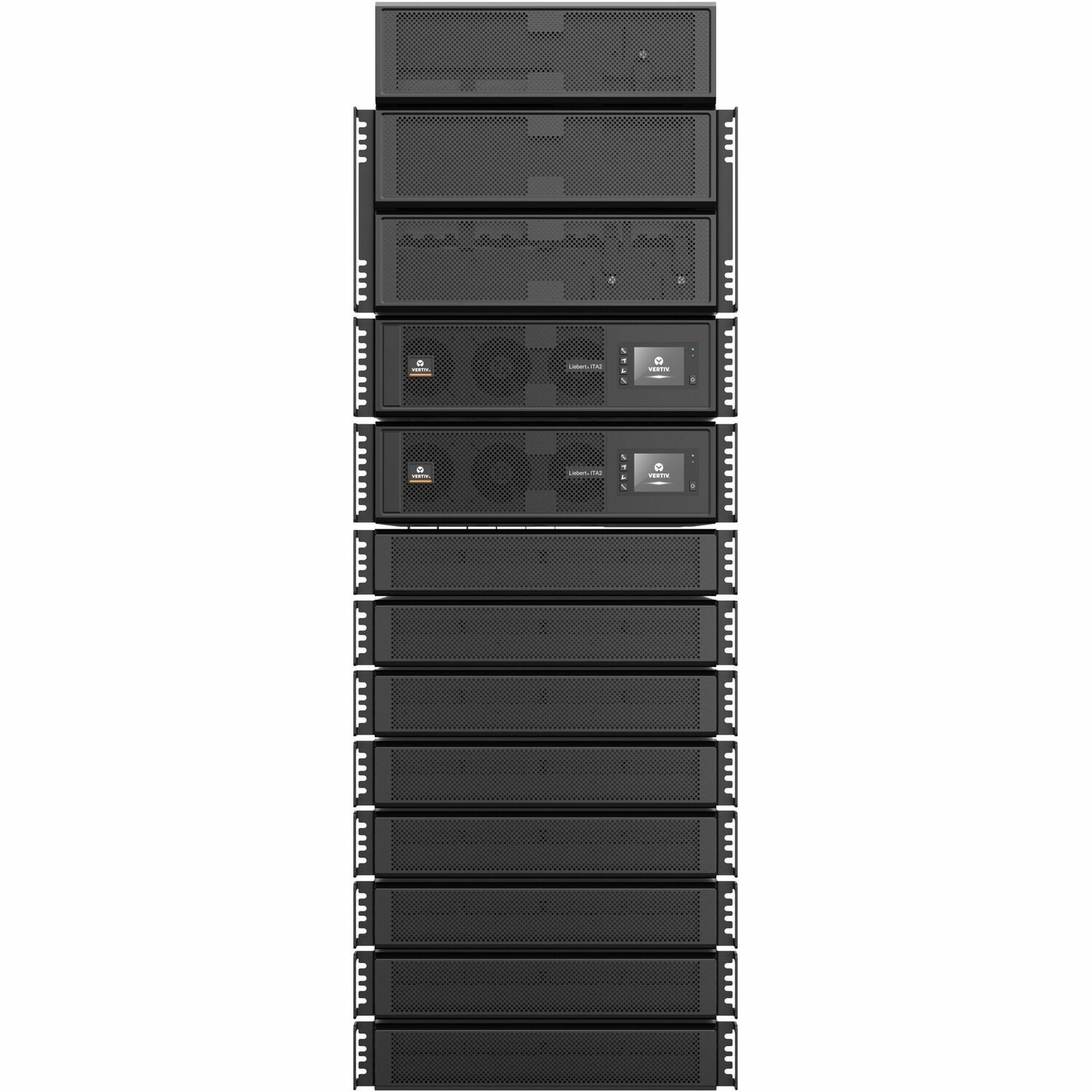 Vertiv Liebert ITA2 UPS - 40kVA/40kW 2+0 Parallel; 400VAC (240VAC) 3-phase 4 Wire w/ Unity Card, 4 pair of VRLA battery (ITA2-80KRT400V31UPN)