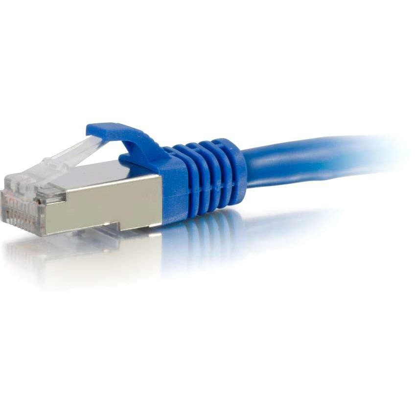 Cables To Go C2G Cat6 Snagless Shielded (STP) Network Patch Cable, Blue, 25FT