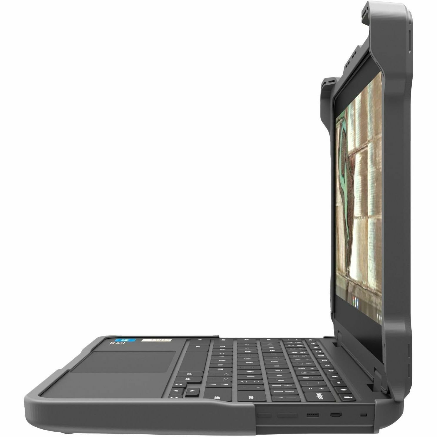 MAXCases Extreme Shell-F Slide Case for Dell 3100/3110 Chromebook 2:1 Convertible 11.6" (Gray/Clear)