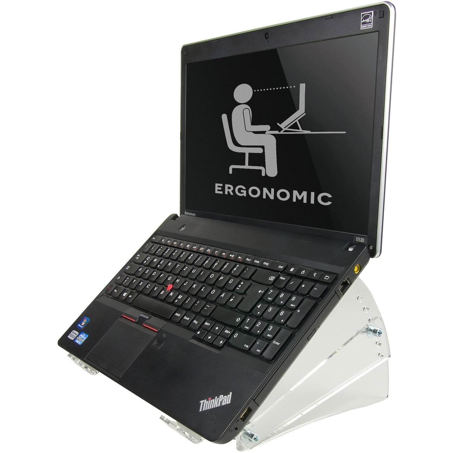 Newstar Tilt Transparent Laptop Stand (Clear Acrylic)