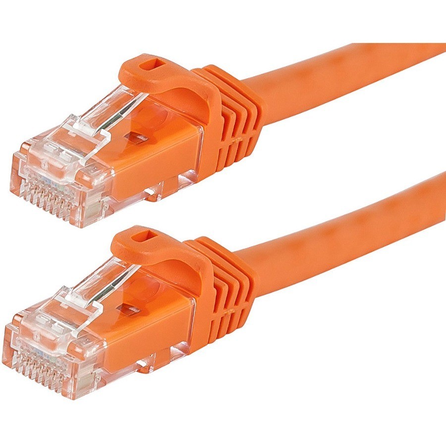 Monoprice Cat5e Utp 24Awg 350MHz Snagless Copper Patch Cable, Orange, 7FT