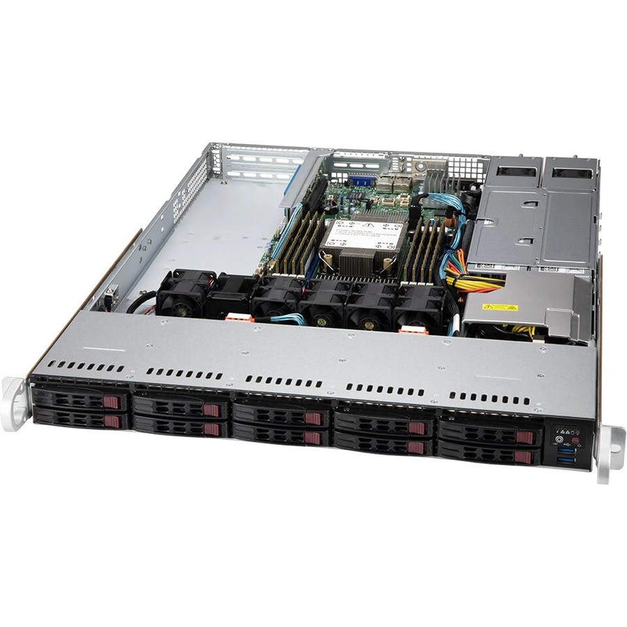 Supermicro SuperServer SYS-110P-WTR Server Barebone System - 1U Rack-mountable - Socket LGA-4189 - 1 x Processor Support