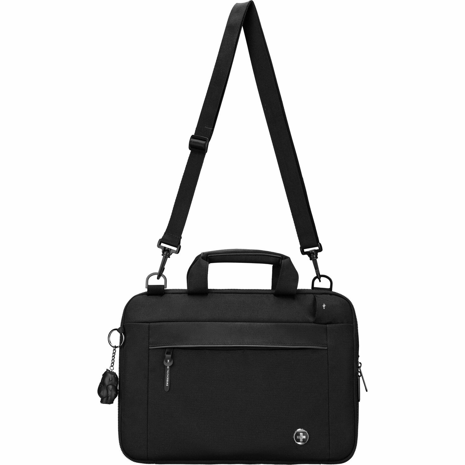 Swissdigital Design Carrying Case (Sleeve) for 14" Apple Notebook, MacBook Pro, Smartphone, Tablet, Digital Text Reader - Black