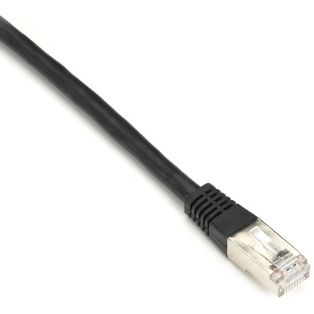 Black Box CAT6 250-MHz Stranded Patch Cable Slim Molded Boot - S/FTP, CM PVC, Black, 25FT