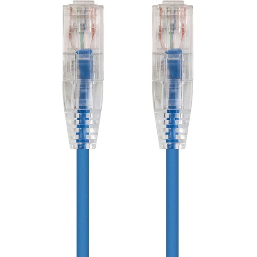 Monoprice SlimRun Cat6 28AWG UTP Ethernet Network Cable, 20ft Blue