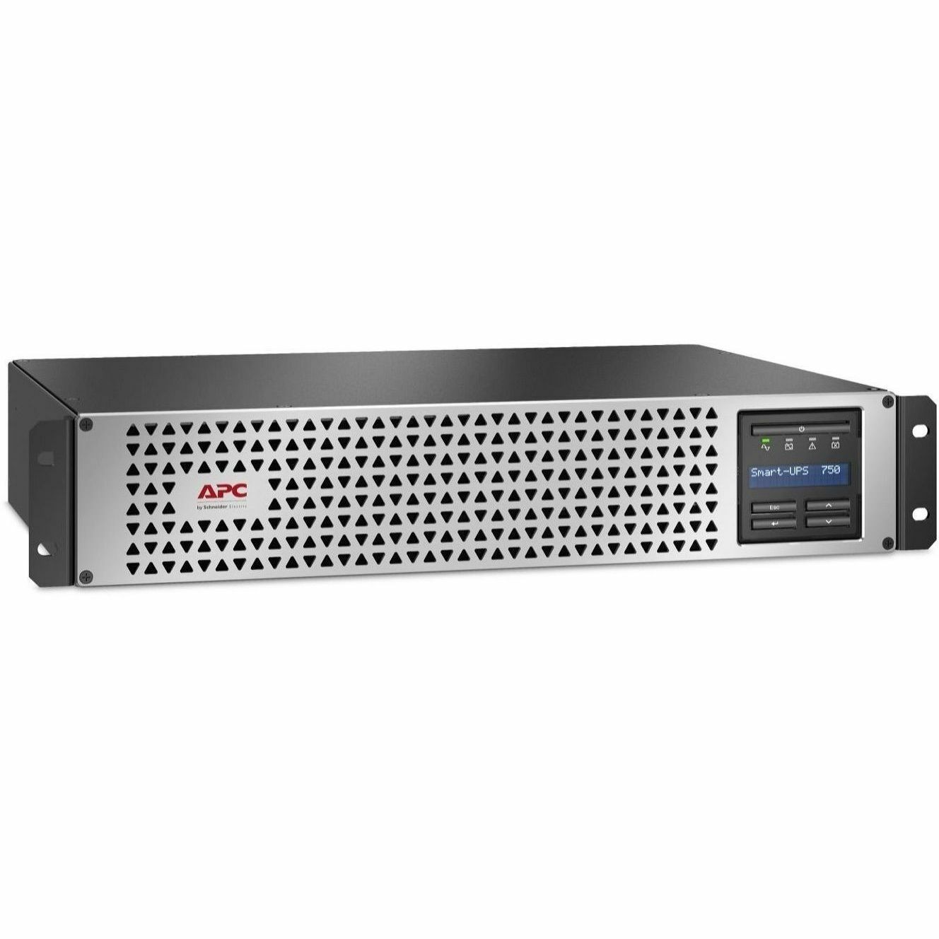 APC Smart-UPS, Line Interactive, 750VA, Lithium-ion, Rackmount 2U, 120V, 6x NEMA 5-15R outlets, SmartConnect Port+SmartSlot,Short Depth,AVR,LCD,TAA