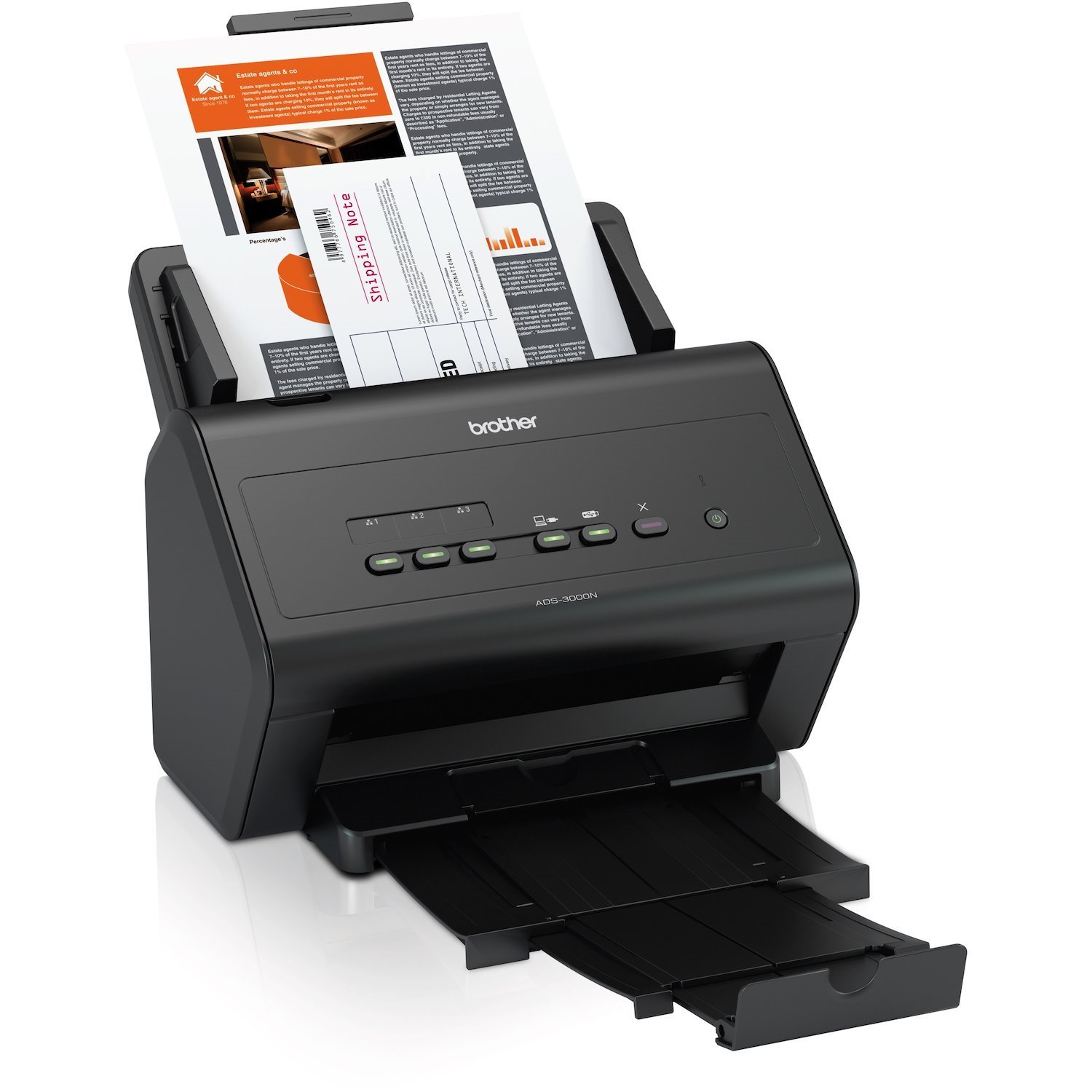 Brother ImageCenter&trade; ADS-3000N High-Speed Document Scanner - Duplex
