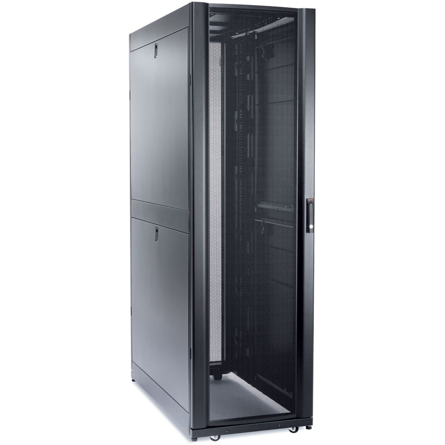 APC by Schneider Electric NetShelter SX 42U Floor Standing Rack Cabinet for Server - 482.60 mm Rack Width - Black