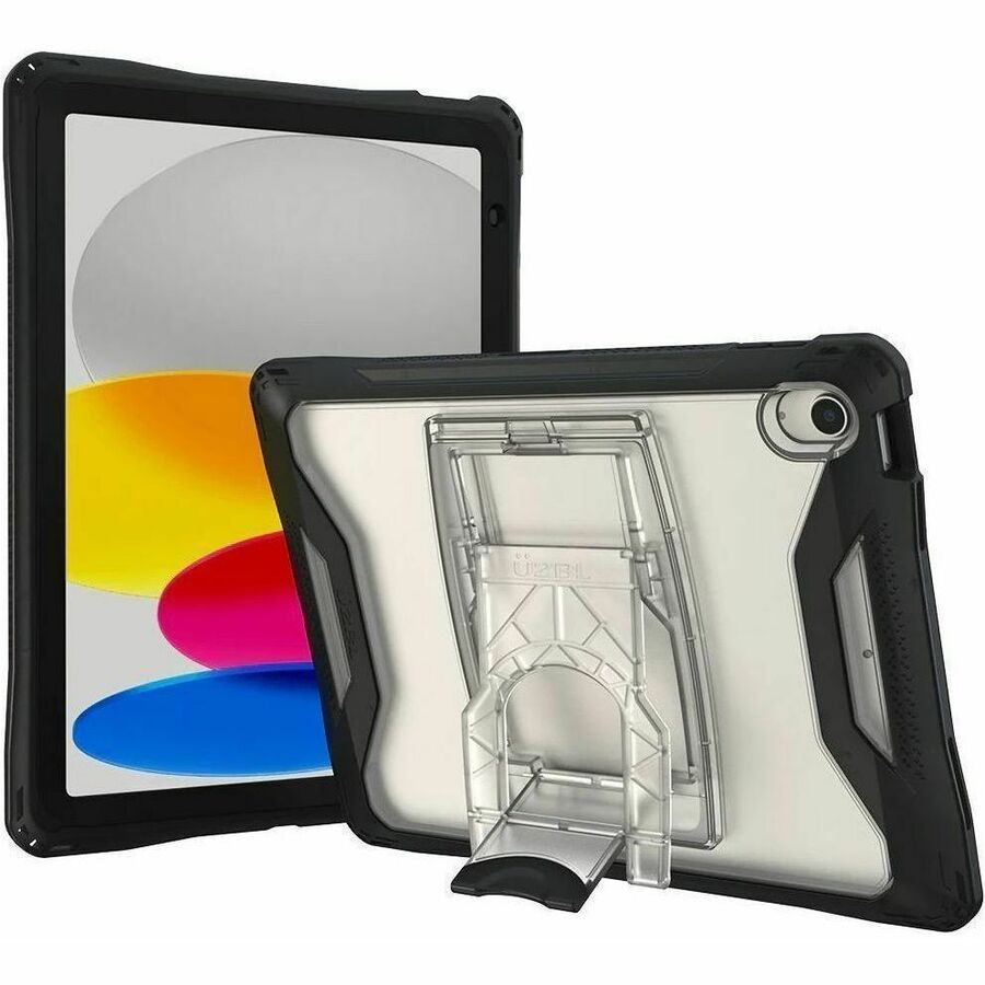 AfterShock Case for iPad 10.9 Gen 10, w/ Kickstand & Screen Protector, Black