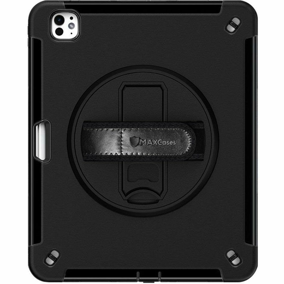 MAXCases Extreme Shield for iPad Pro 13" (2024/M4) w/ Handstrap, Shoulder Strap & Pencil Garage (Black)