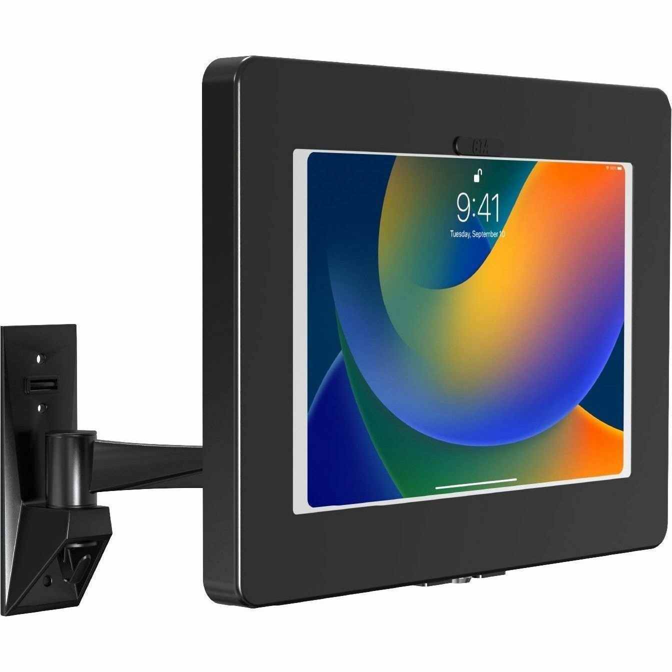 CTA Digital Wall Mount for Bar Code Scanner, iPad Air, iPad Pro, iPad Pro 11, Tablet - Black - Landscape/Portrait