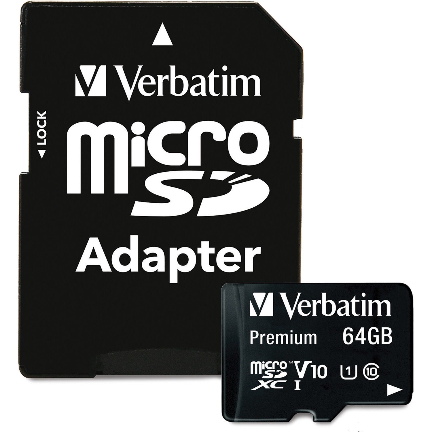Verbatim 64 GB Class 10/UHS-I (U1) V10 microSDXC - 1 Each - TAA Compliant