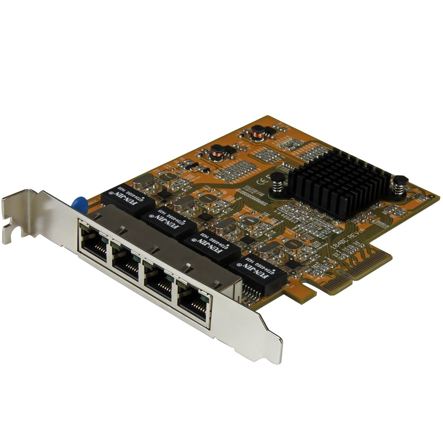 StarTech.com Gigabit Ethernet Card for Computer, Server, Workstation - 10/100/1000Base-T - Plug-in Card - Yellow - TAA Compliant