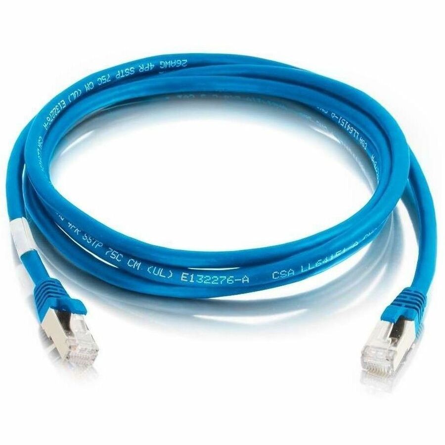 Cables To Go C2G Cat6 Snagless Shielded (STP) Network Patch Cable, Blue, 9FT
