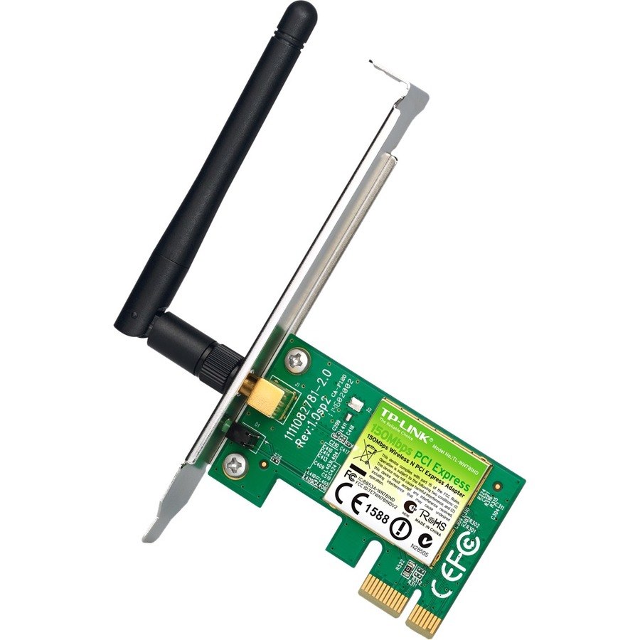 TP-LINK TL-WN781ND Wireless N150 PCI Express Adapter, 2.4GHz 150Mbps, Include Low-profile Bracket