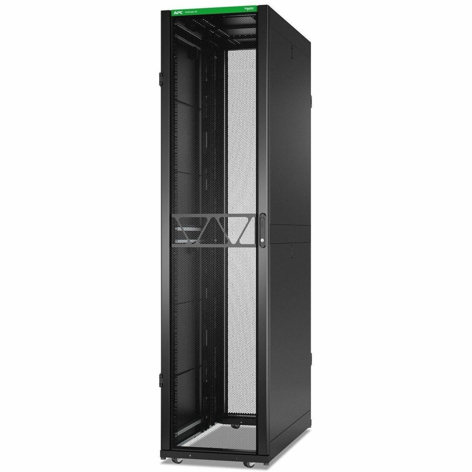 APC NetShelter SX Server Rack Gen 2, 52U, 2436H x 600W x 1200D mm, w/ Sides, Black [TAA]
