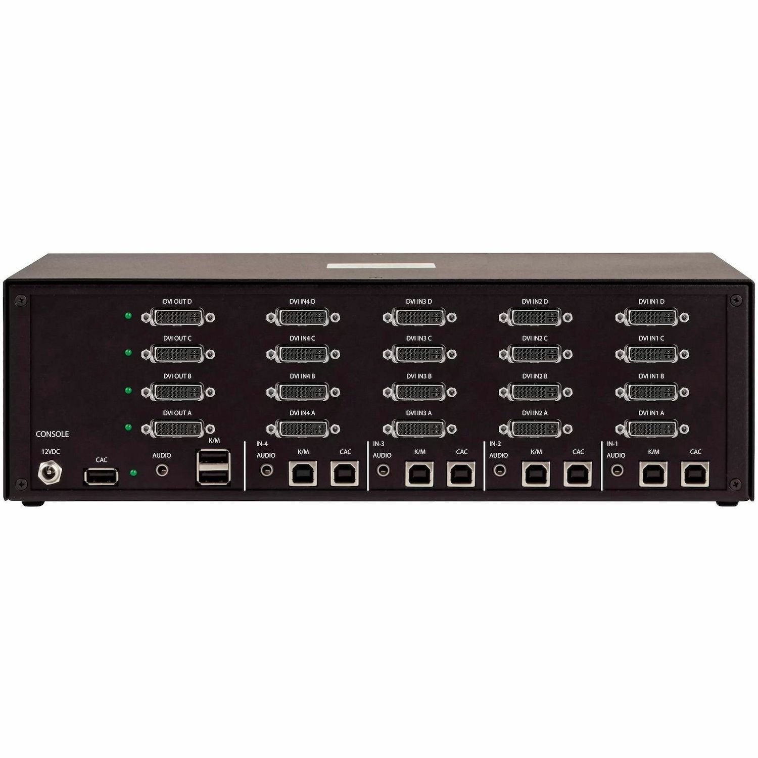 StarTech Secure 4-Port Quad-Monitor KVM Switch, DVI, NIAP 4.0, Metal Housing, CAC Port, Made in the USA