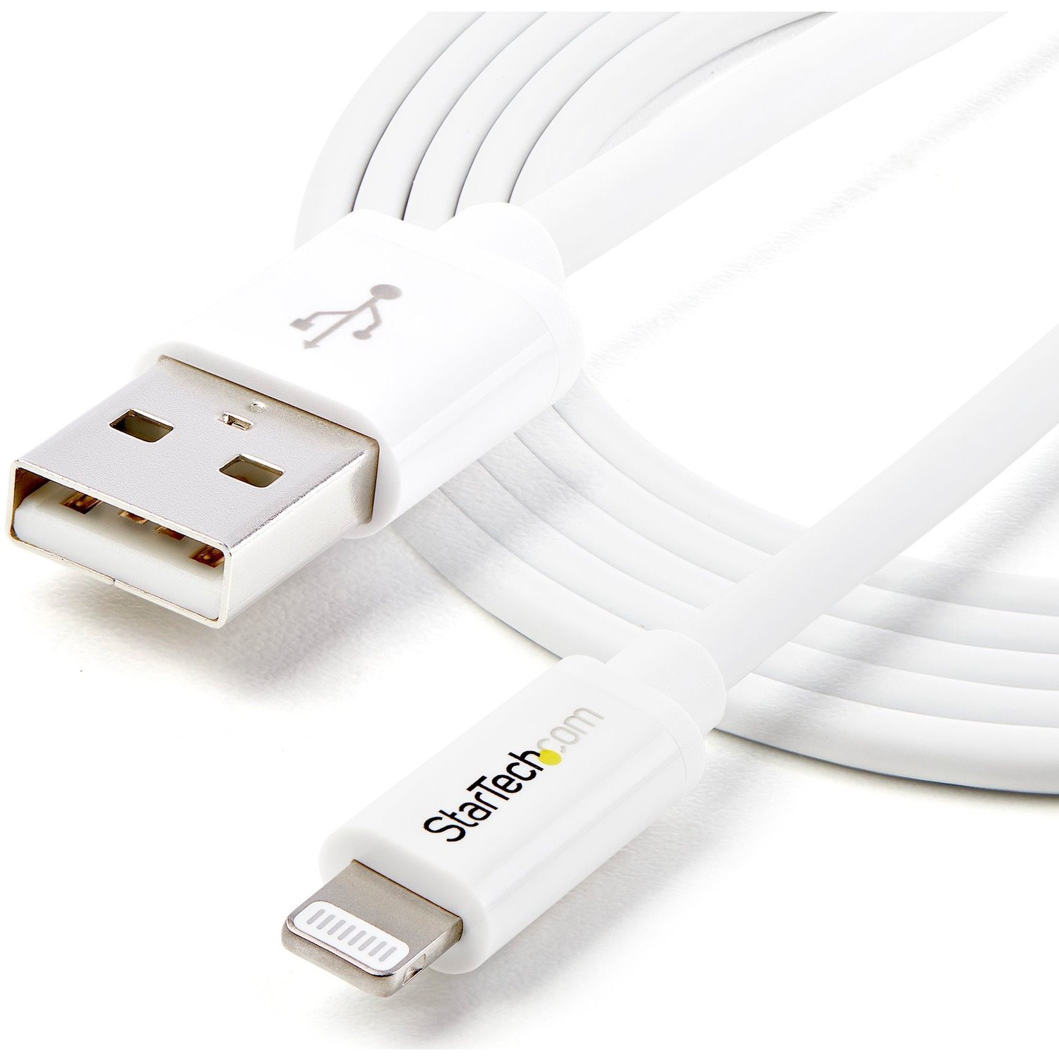 StarTech.com 2m (6ft) Long White AppleÂ&reg; 8-pin Lightning Connector to USB Cable for iPhone / iPod / iPad