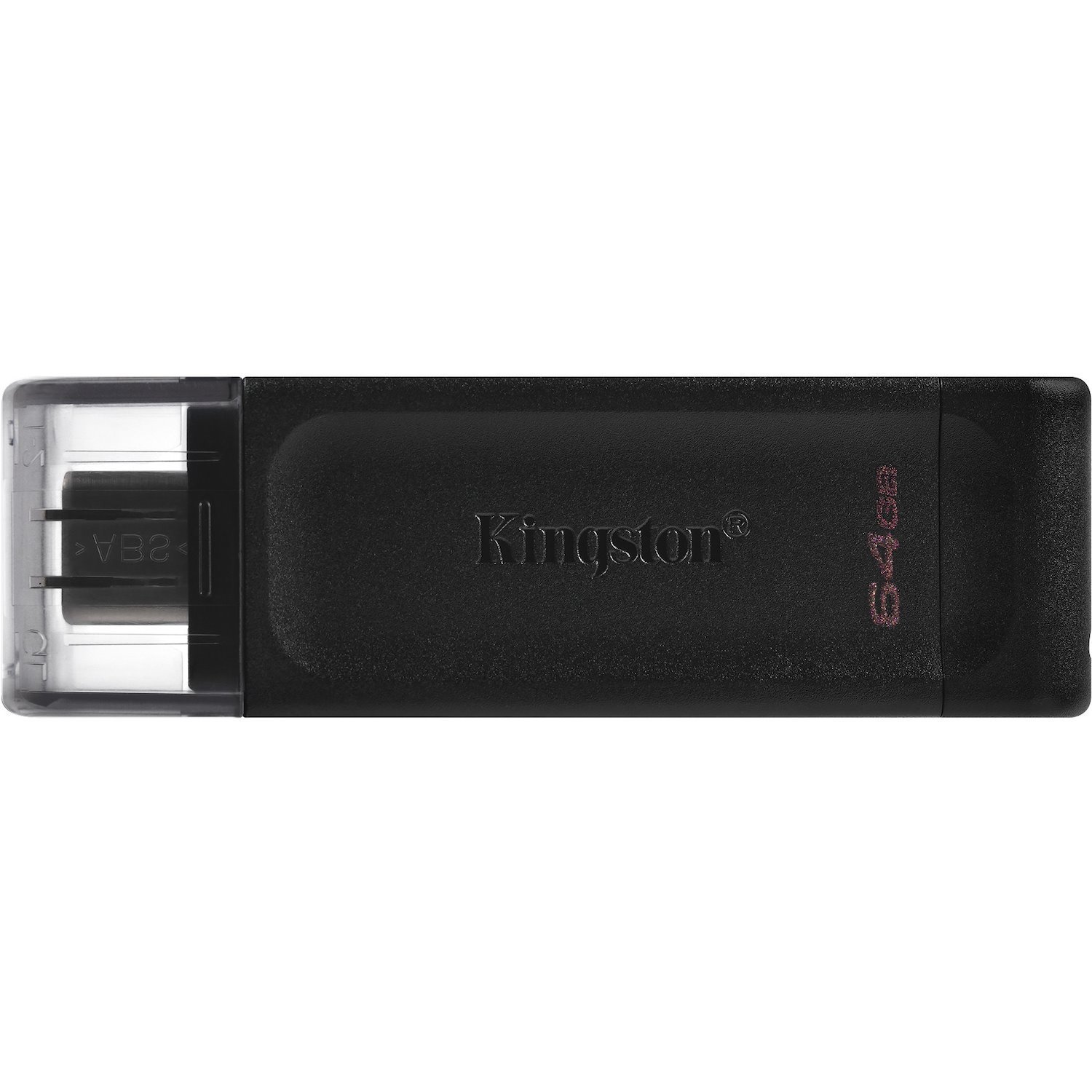 Kingston DataTraveler 70 DT70 64 GB USB 3.2 (Gen 1) Type C Flash Drive - Black