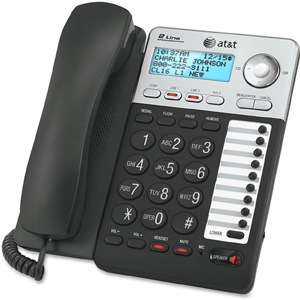 AT&T ML17929 2-Line Corded Office Phone System with Caller ID/Call Waiting, Black