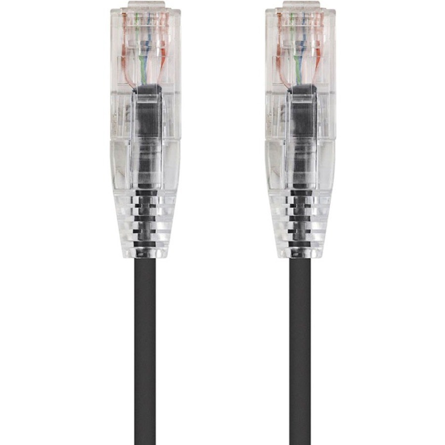 Monoprice SlimRun Cat6 28AWG UTP Ethernet Network Cable, 10ft Black